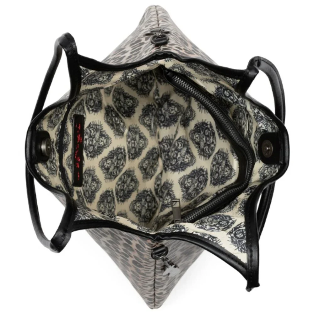 Ed Hardy Cheetah Tote / Animal Print Bag- Double Handle Purse - Y2K - NWT